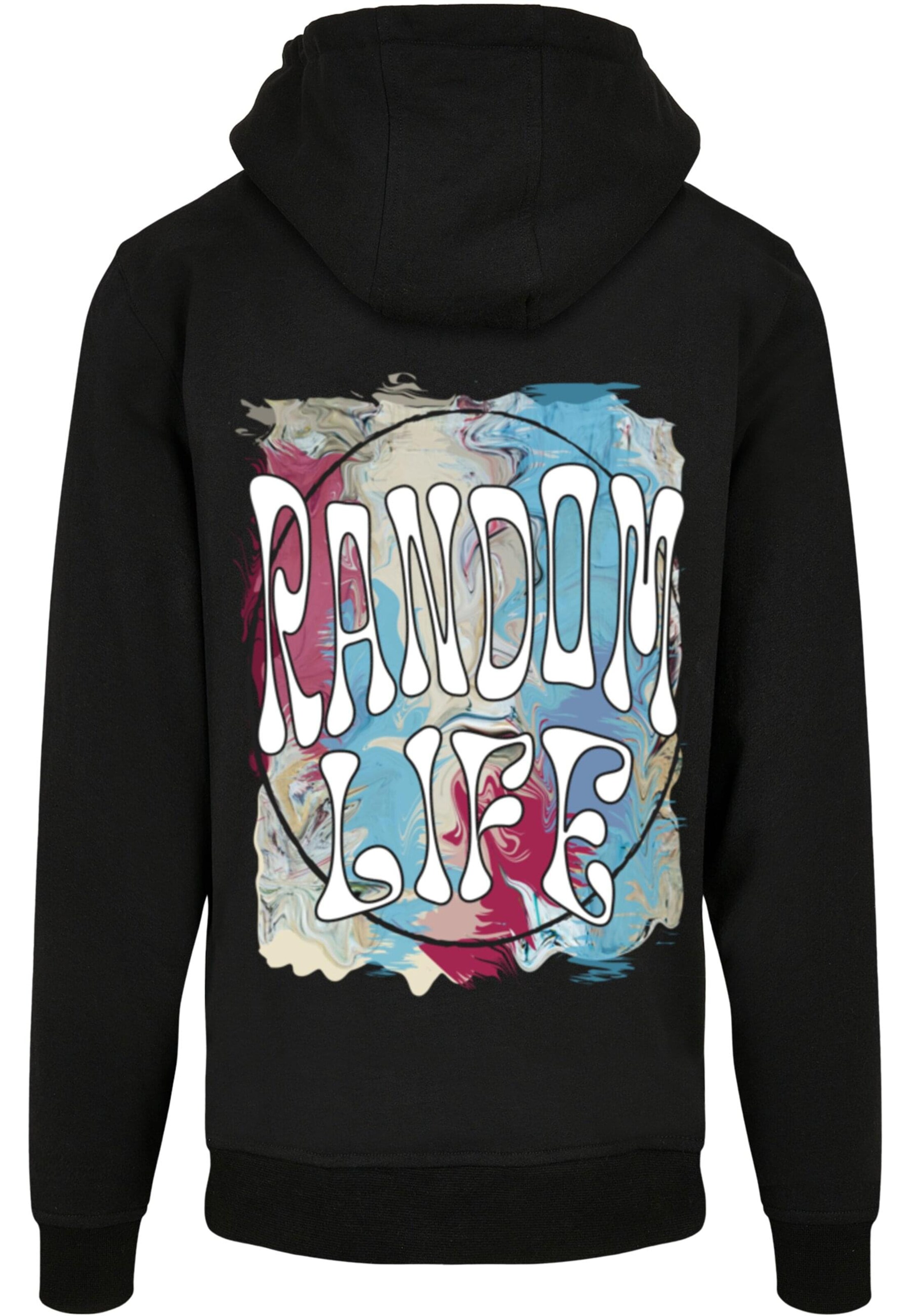Merchcode Sweatshirt 'Random Life' in Schwarz