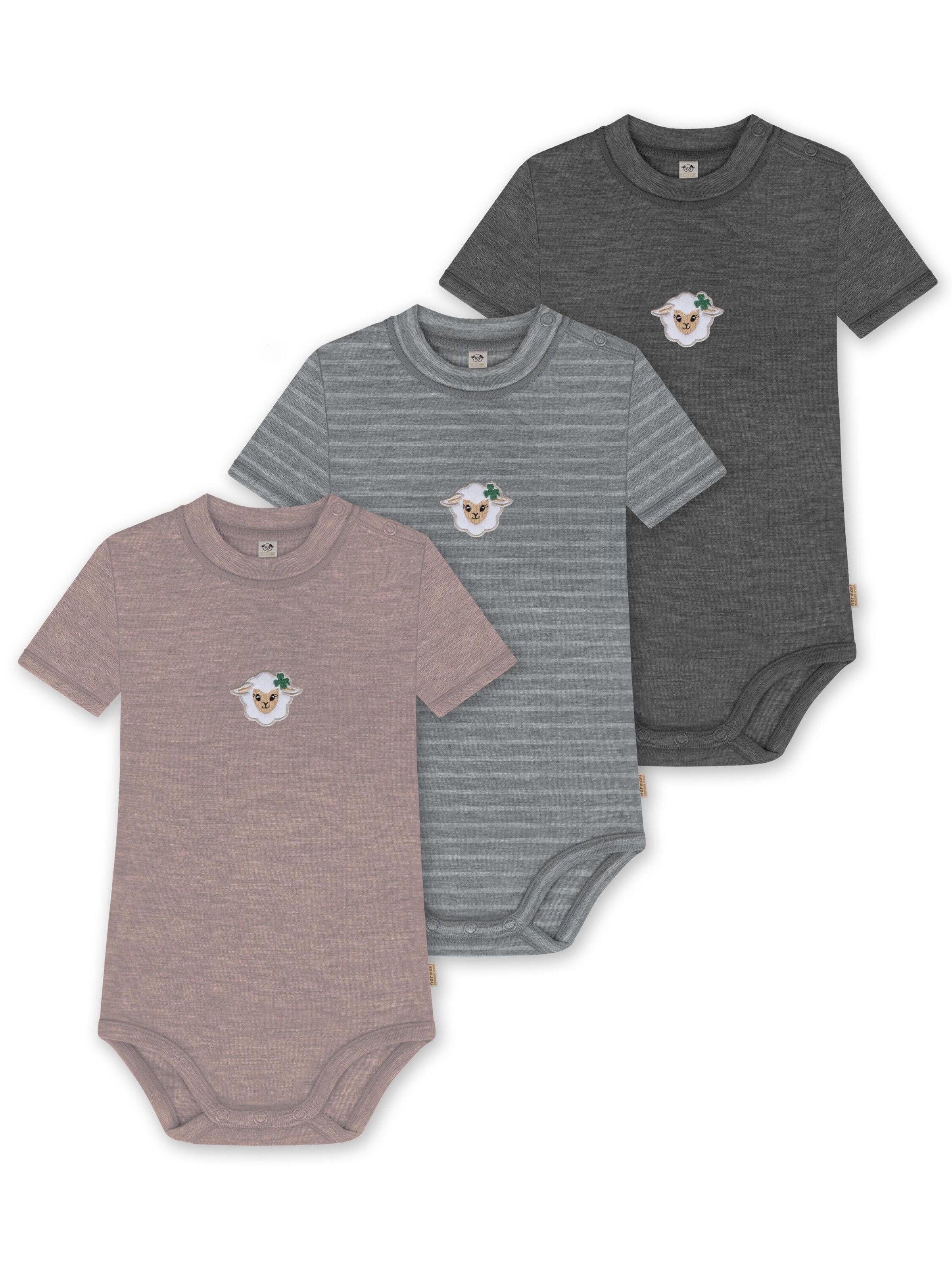 Barboteuse / body 'Tihoi' normani en gris : devant