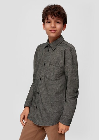 s.Oliver Slim Fit Hemd in Grau: Vorderseite