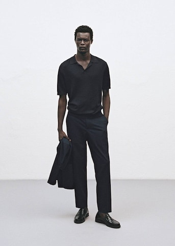 MANGO MAN Slim fit Pleated Pants 'Parioli' in Blue