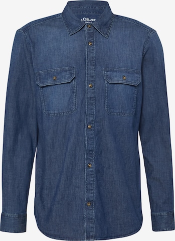s.Oliver Hemd in Blau: Vorderseite