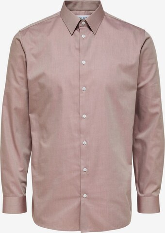 Chemise 'SLHEthan' SELECTED en rose : devant