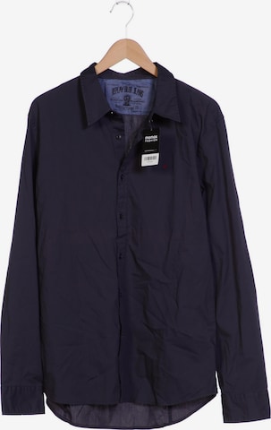 REPLAY Button Up Shirt in XXL in Grey: front