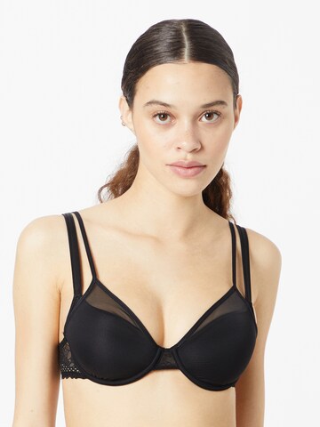 PASSIONATA T-shirt Bra in Black: front