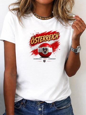 RMK Shirt 'WM Fußball Österreich'‌‌‌‌‌‌‌‌‌ in Weiß