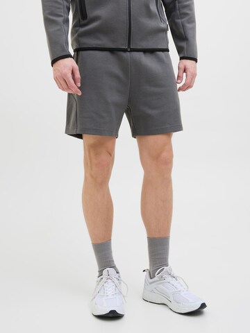 JACK & JONES Regular Trousers in Grey: front
