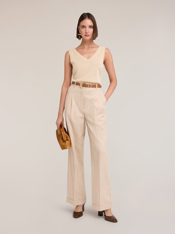 MOTIVI - Pierna ancha Pantalón en beige