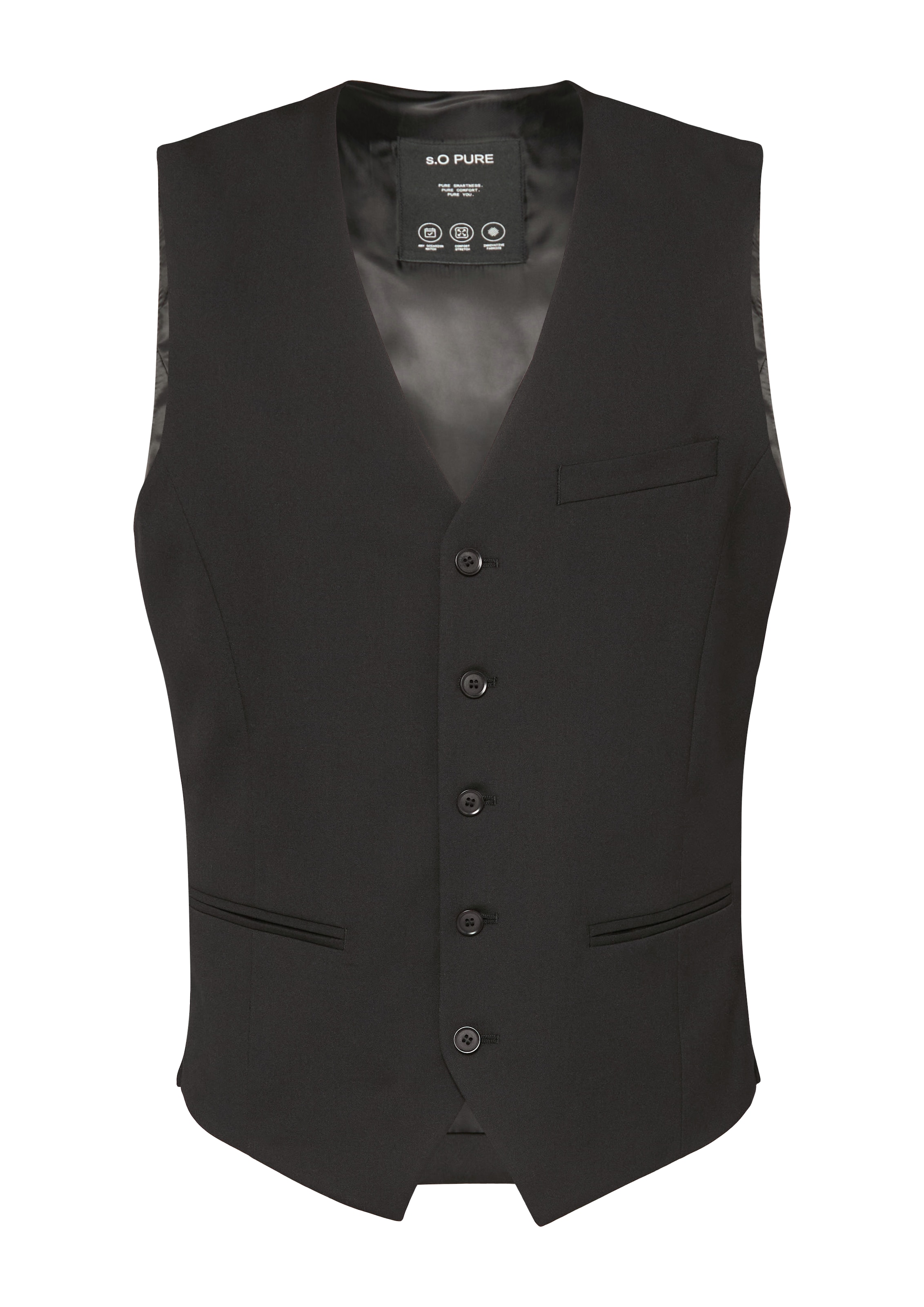 s.Oliver BLACK LABEL Bodywarmer in Zwart: voorkant