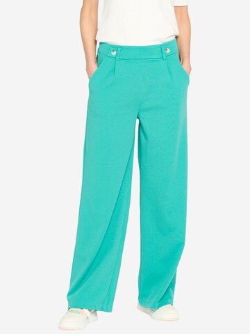 LolaLiza Wide leg Pleat-front trousers in Green: front