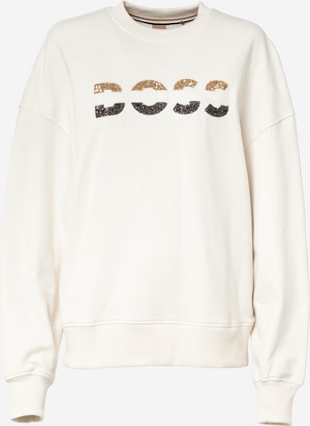 BOSS BlackSweater majica 'Ecomy' - bijela boja: prednji dio