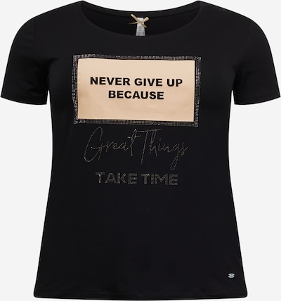 Key Largo Shirt 'GREAT' in Beige / Black / Transparent, Item view