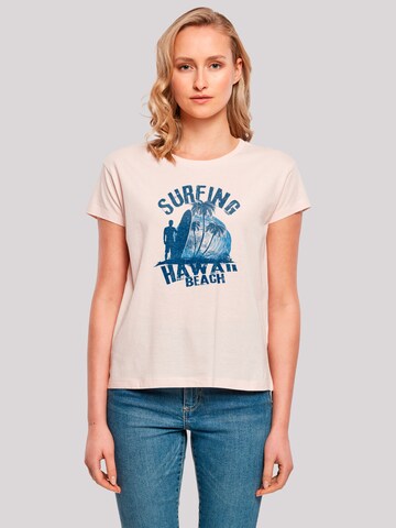 F4NT4STIC Shirt 'Hawaii Surf Beach Summer' in Roze: voorkant