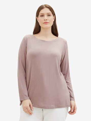 T-shirt Tom Tailor Women + en violet : devant