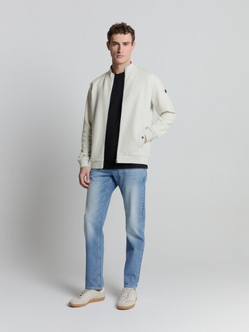 No Excess Zip-Up Hoodie in Beige