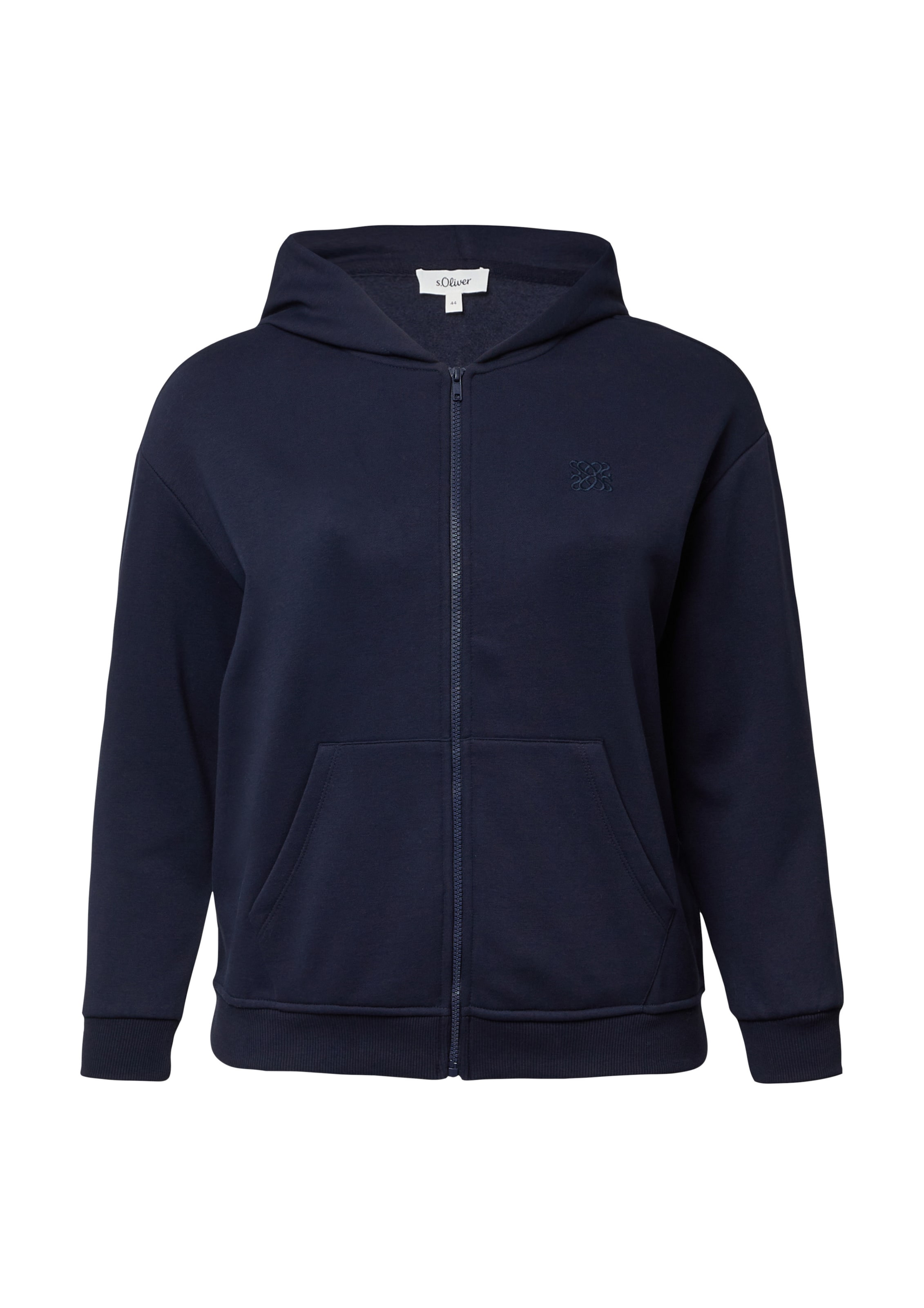 s.Oliver Red Label Plus Sweatvest in Blauw: voorkant