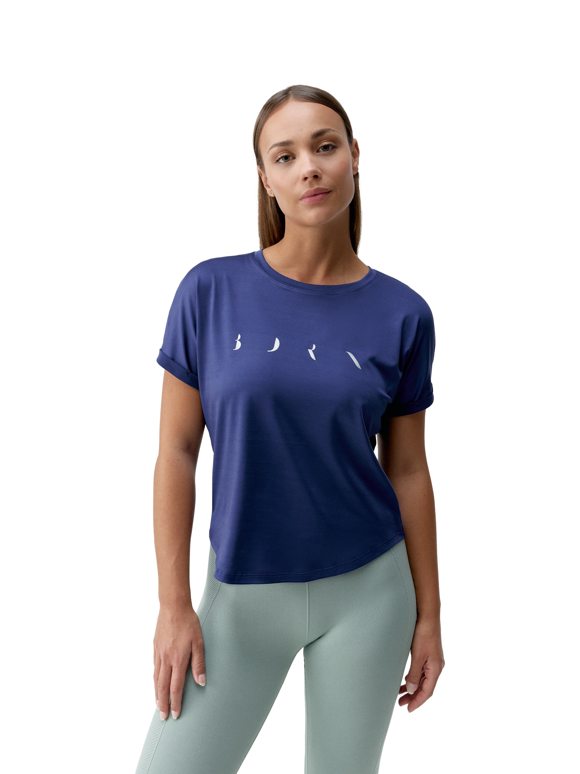 Born Living Yoga Functioneel shirt 'Azami' in Blauw: voorkant