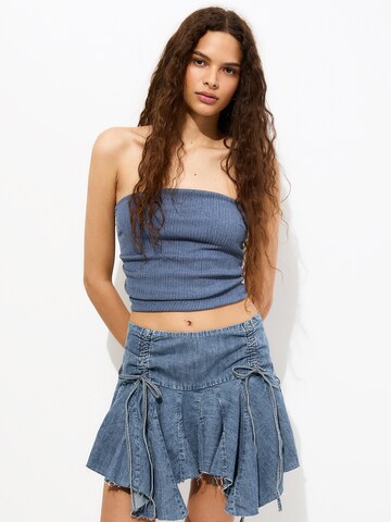 Pull&Bear Rok in Blauw: voorkant