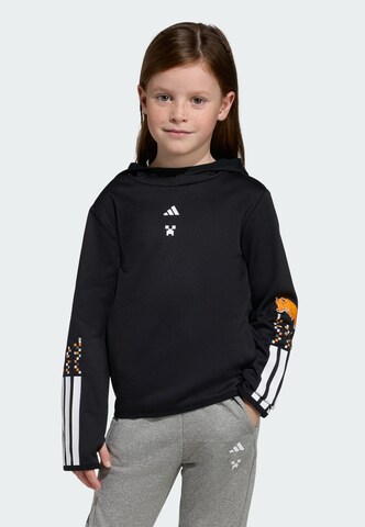 ADIDAS SPORTSWEAR Sportief sweatshirt 'Adidas x Minecraft' in Zwart: voorkant