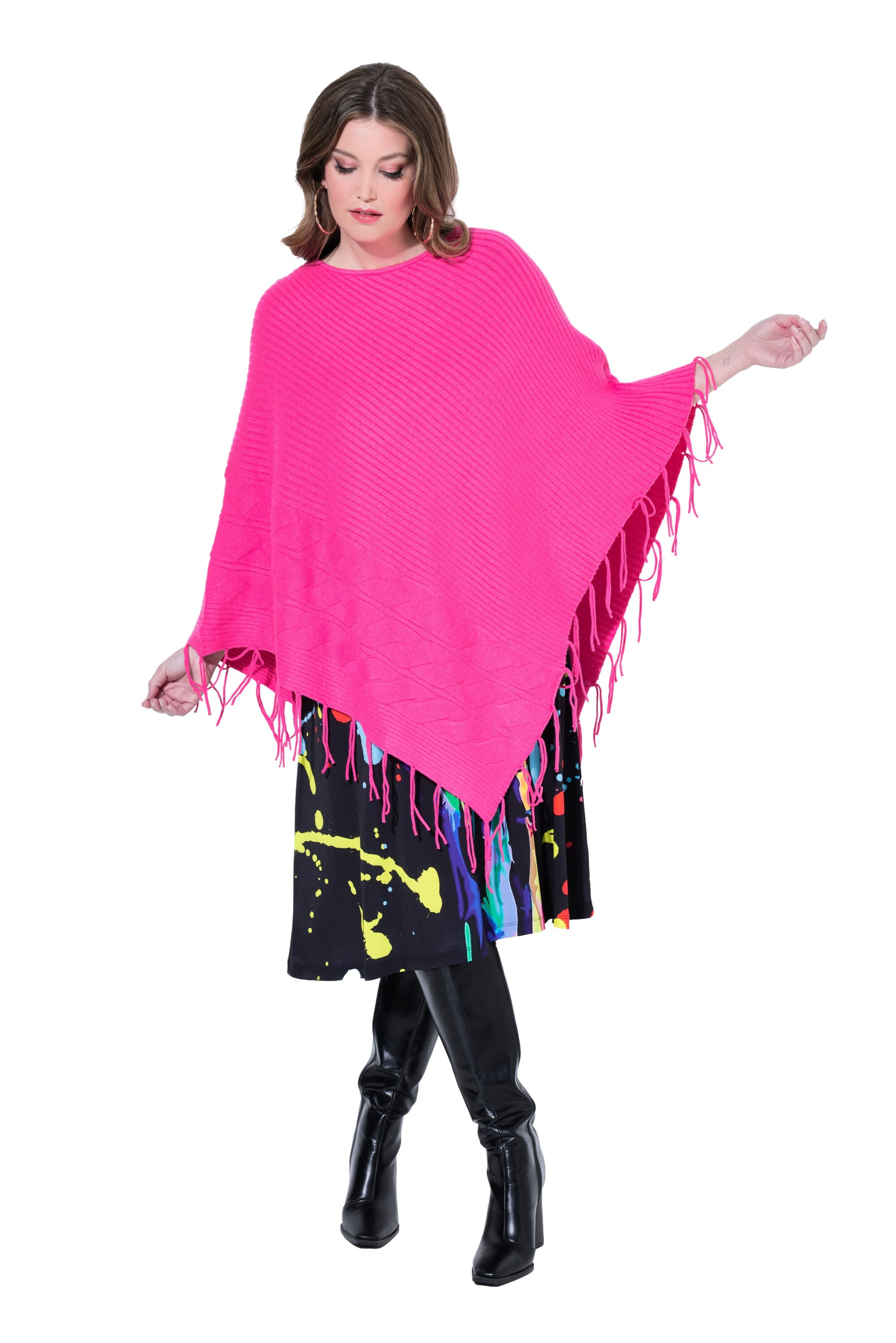 MIAMODA Cape in Lila: Vorderseite