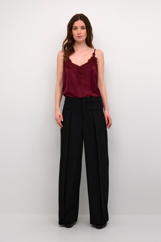 Cream Wide Leg Hose 'Bit' in Schwarz