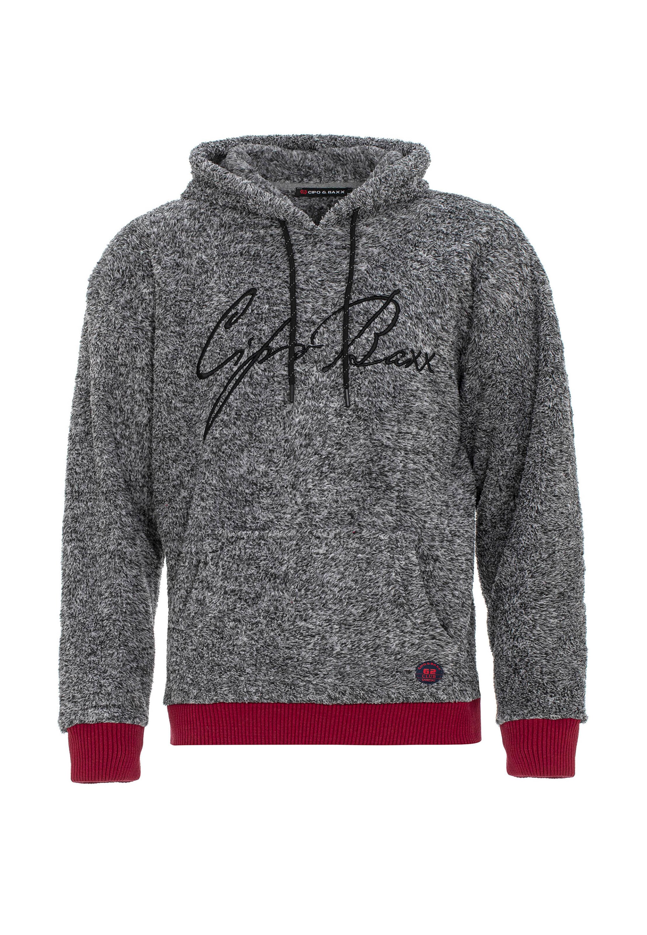 Männer Sweat CIPO & BAXX Kapuzenpullover in Grau - LT47101 Männer Sweat CIPO & BAXX Kapuzenpullover in Grau - LT47101
