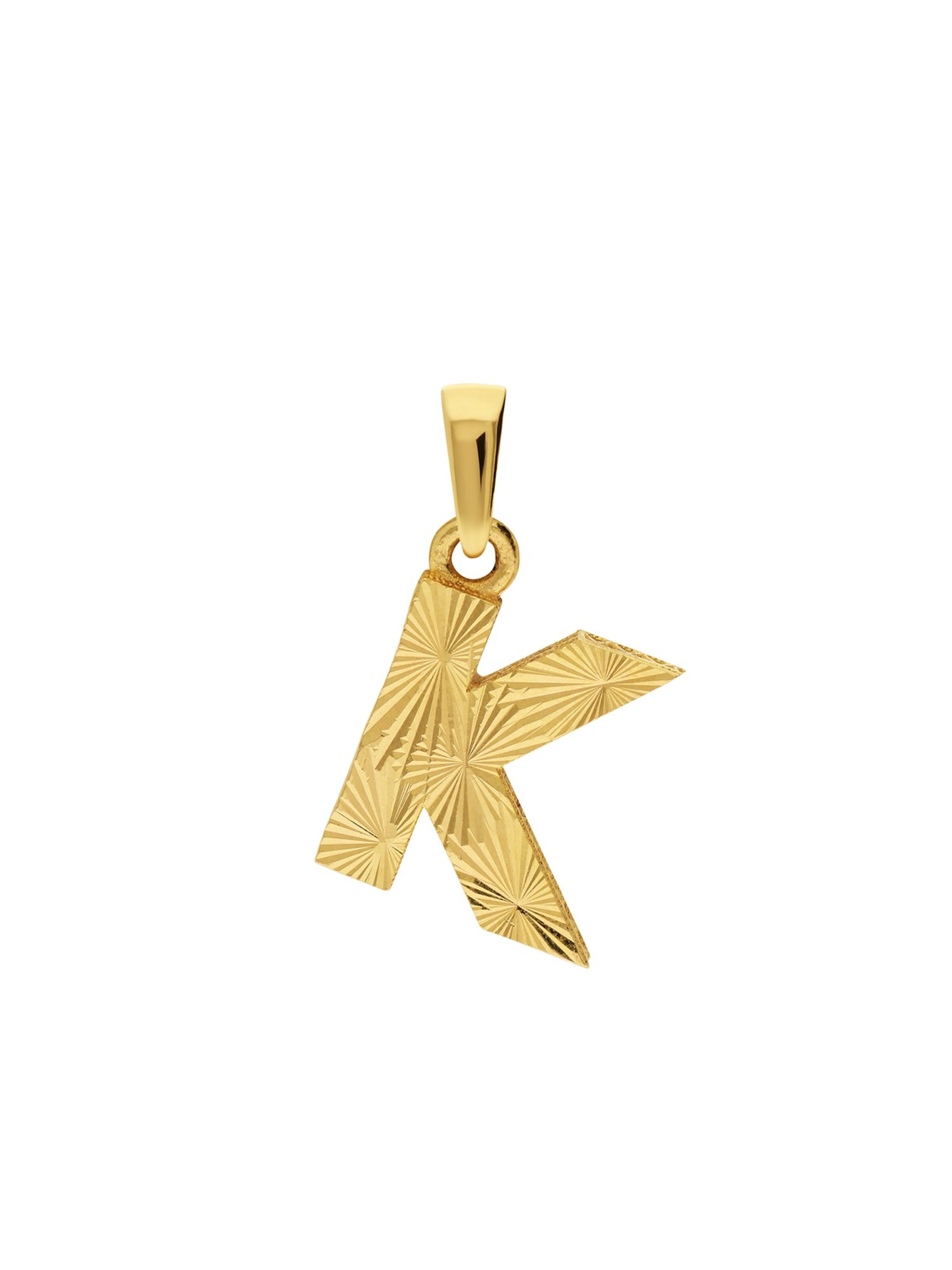 Lucardi Pendant 'Klassisch' in Gold: front