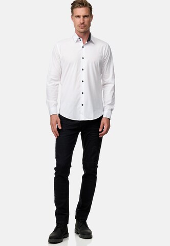 Rusty Neal Slim fit Button Up Shirt in Beige: front