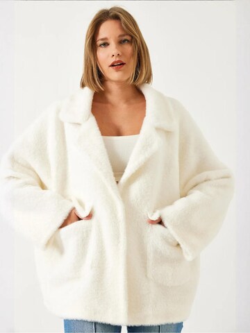 Bianco Lucci Wintermantel 'Kunstpelzmäntel'‌‌‌‌‌‌‌‌‌ in Beige: Vorderseite