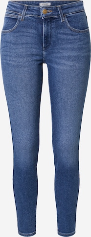 mėlyna WRANGLER Prigludęs Džinsai: priekis