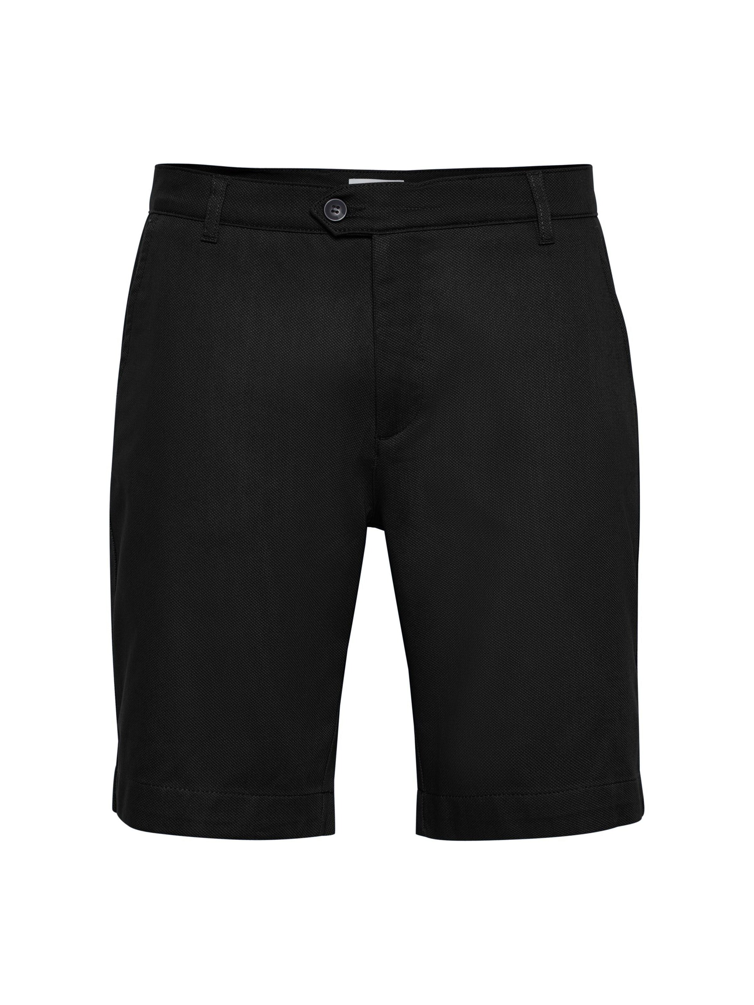 !Solid Regular Broek 'Fred ' in Zwart: voorkant