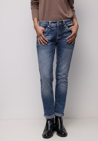 STREET ONE Slimfit Jeans in Blau: Vorderseite