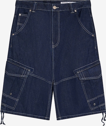 Bershka Baggy Cargo farmer - kék: elől