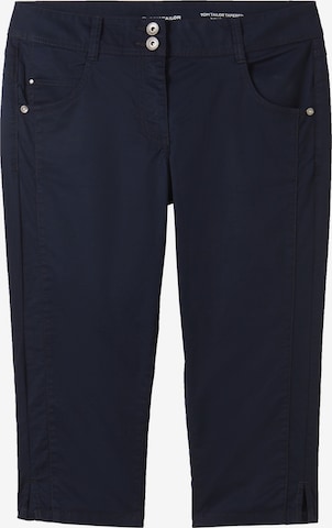 Coupe slim Pantalon TOM TAILOR en bleu : devant