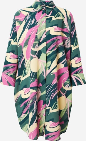 Monki Shirt Dress in Green: front