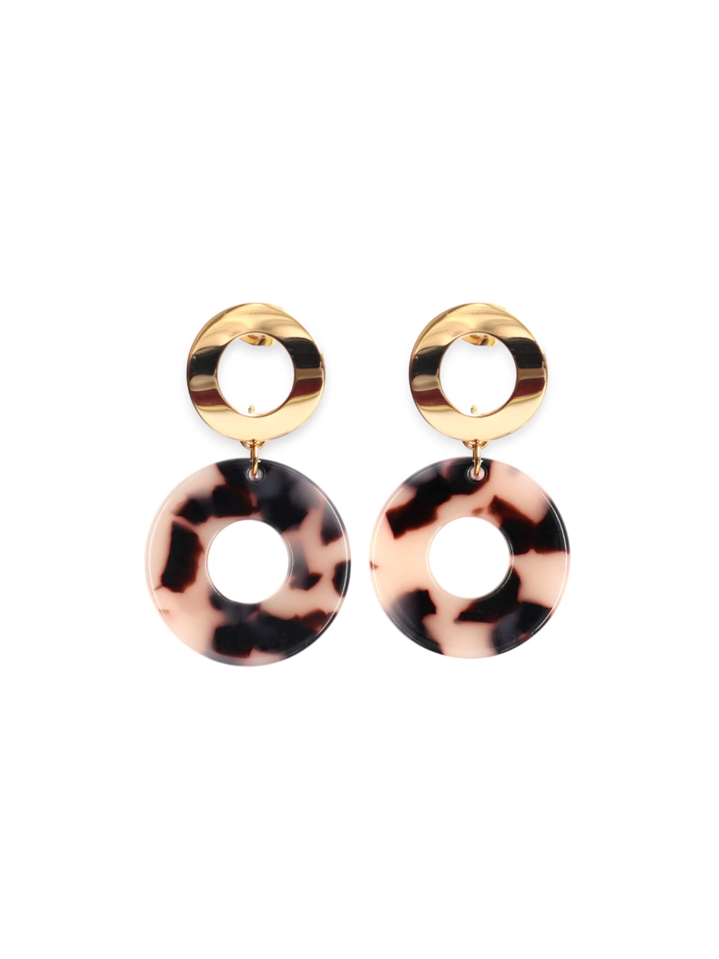 Fräulein Wunder Náušnice 'Adua' - Zlatá: predná strana