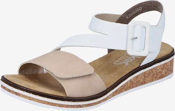 Rieker - Sandalias en blanco: frente