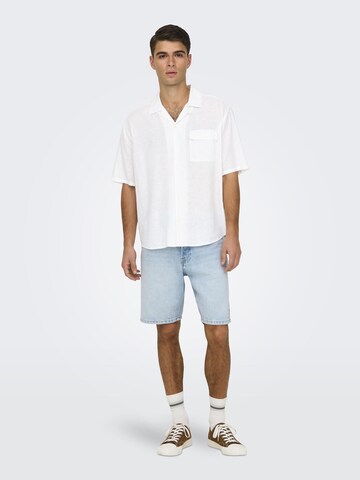 Comfort fit Camicia 'CAIDEN' di Only & Sons in bianco