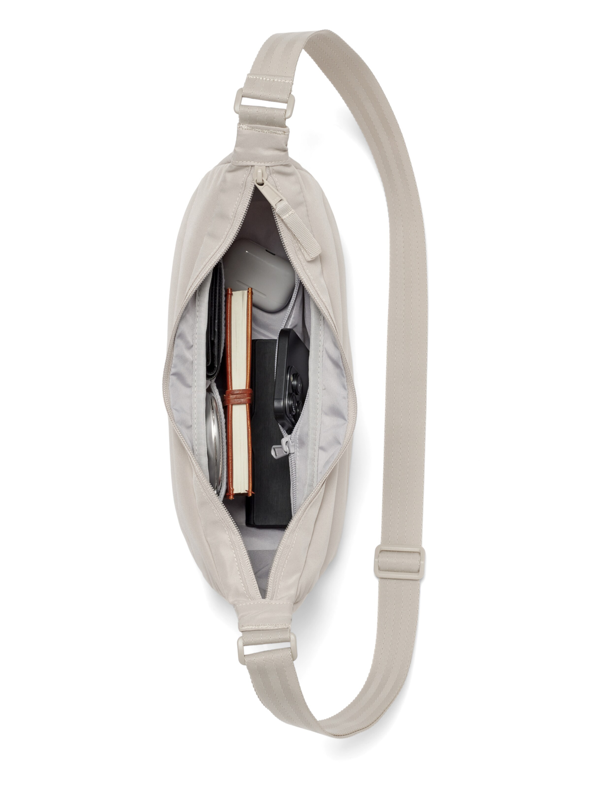 LARKSON Skuldertaske 'Emma Small' i beige: top