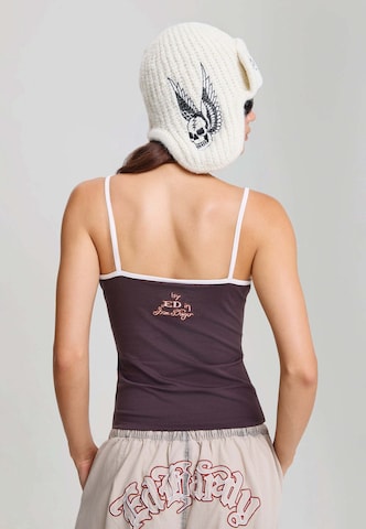 Ed Hardy - Top en marrón: atrás