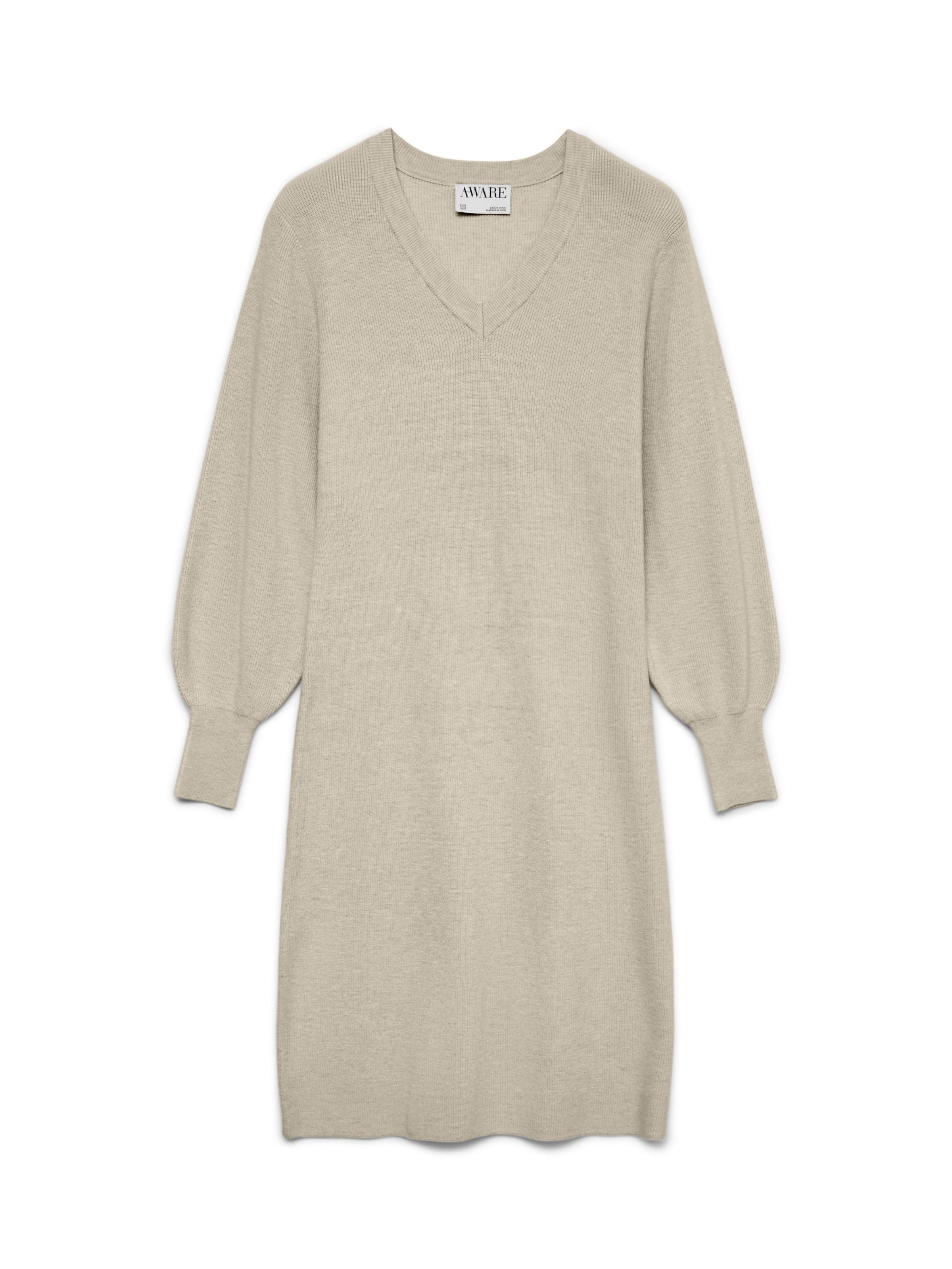 VERO MODA Strikkjole 'AWAlexandra' i M i beige, Produktvisning
