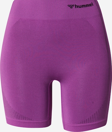 Hummel Skinny Sports trousers in Purple: front