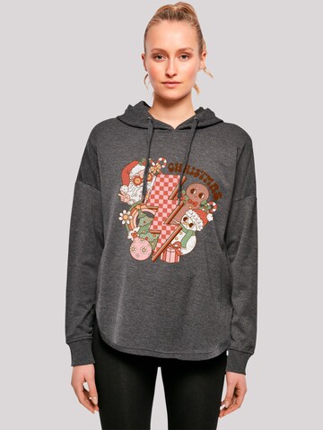 F4NT4STIC Sweatshirt 'Groovy Christmas' in Grey: front