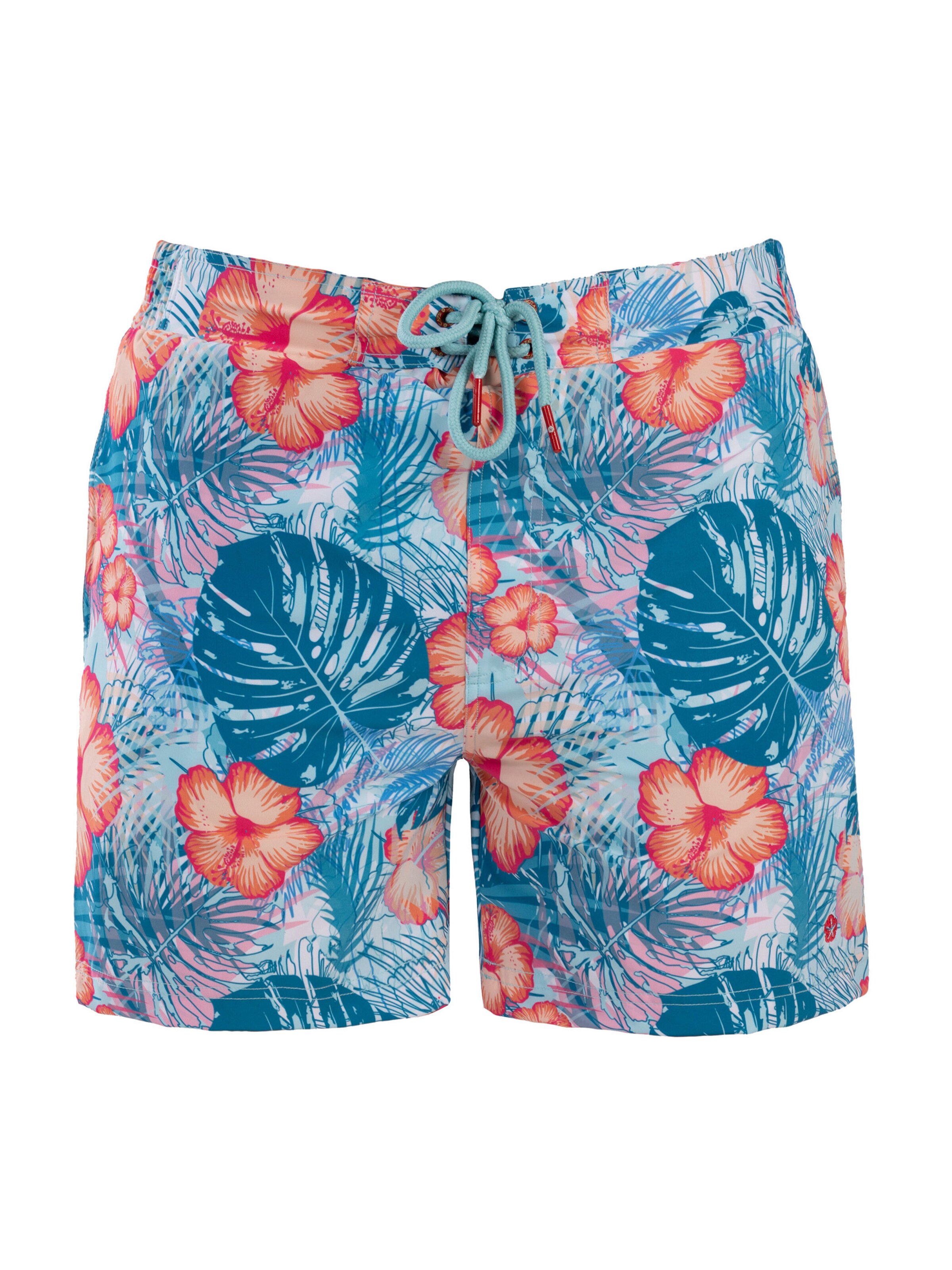 Frozen Cape Badeshorts RIBERA mit integrierter Kompressionsshort in Mischfarben: Vorderseite