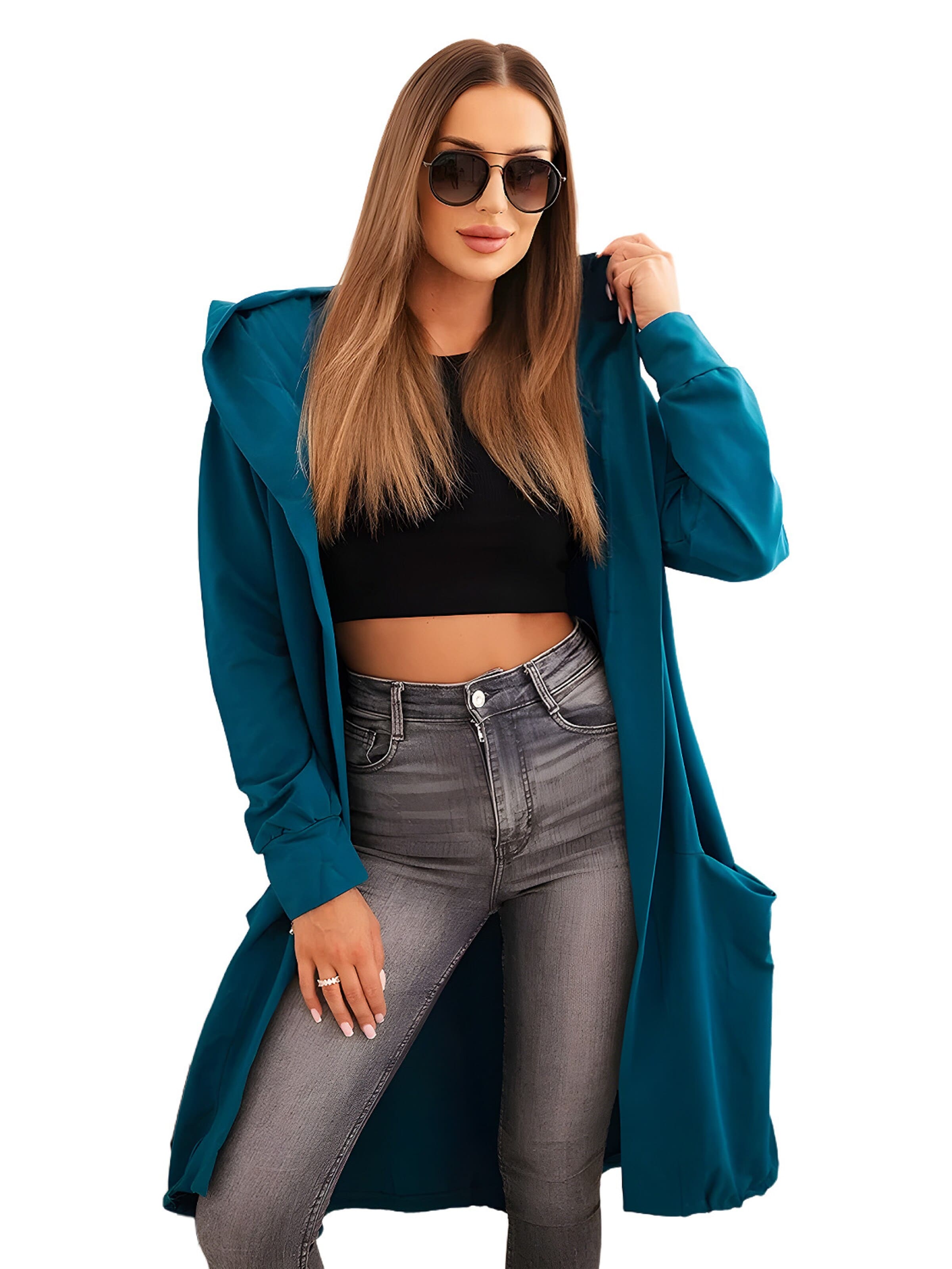 Lumera Gebreid vest in Groen: voorkant