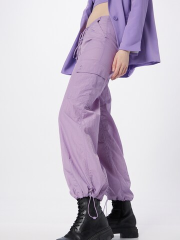 Tally Weijl Loose fit Cargo trousers in Purple
