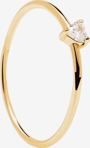 P D PAOLA Ring 'White Heart' in Gold: front