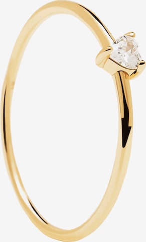 P D PAOLA Ring 'White Heart' in Gold: predná strana