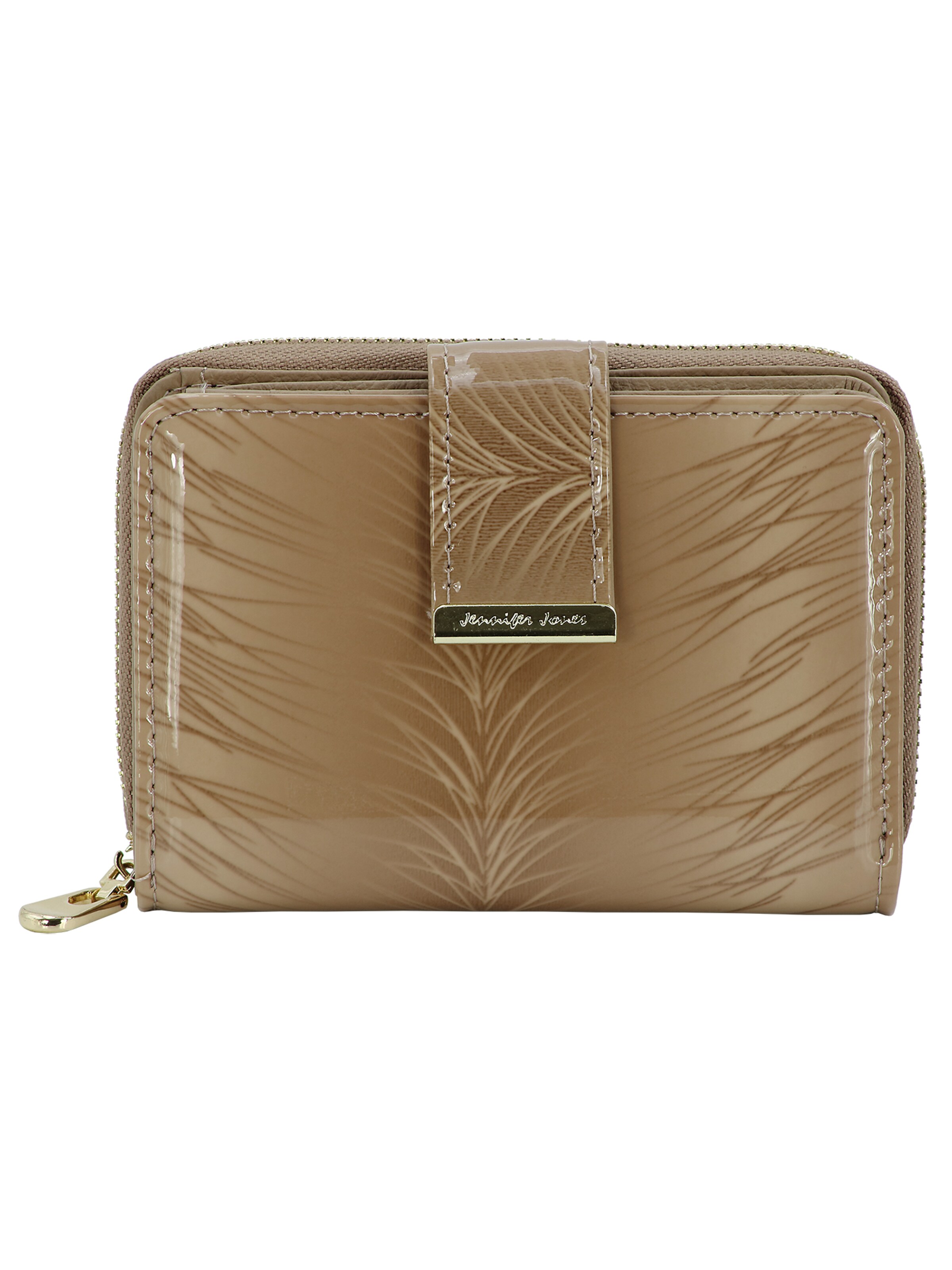 Jennifer Jones Wallet in Beige: front