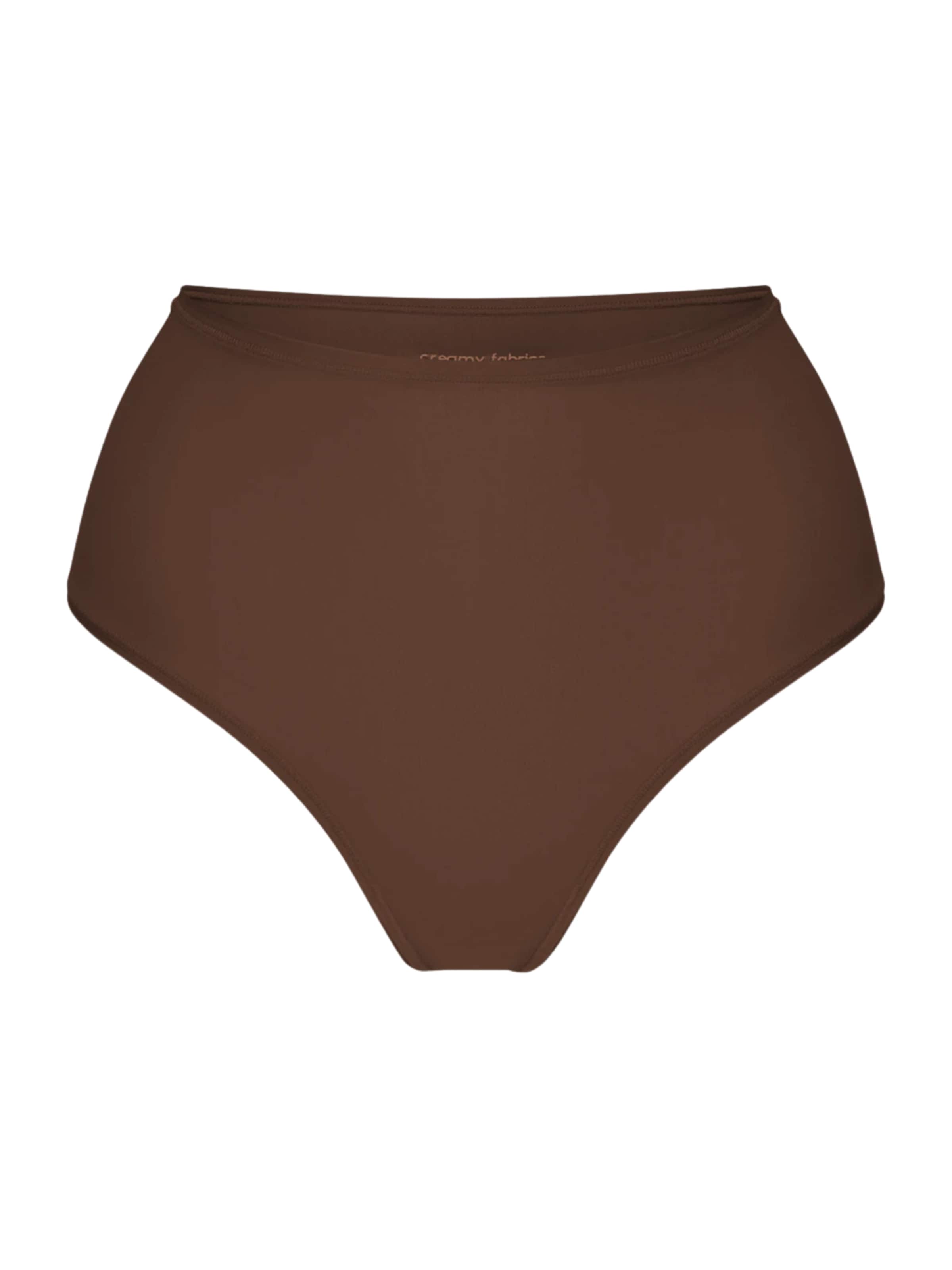 cfab (formerly creamy fabrics) Slip 'Hight-Waist Tanga'‌‌‌‌‌‌‌‌‌‌ in Braun: Vorderseite