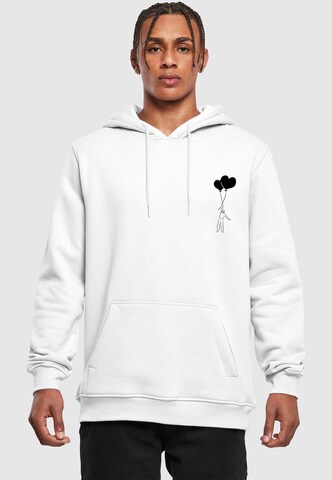 Merchcode Sweatshirt 'Love In The Air' in Wit: voorkant